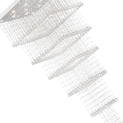 Square 16 Light Chandelier With Chrome Finish