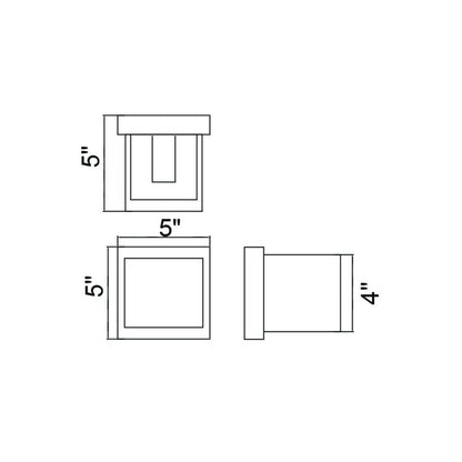 Lilliana Integrated LED Square Black Wall Sconce