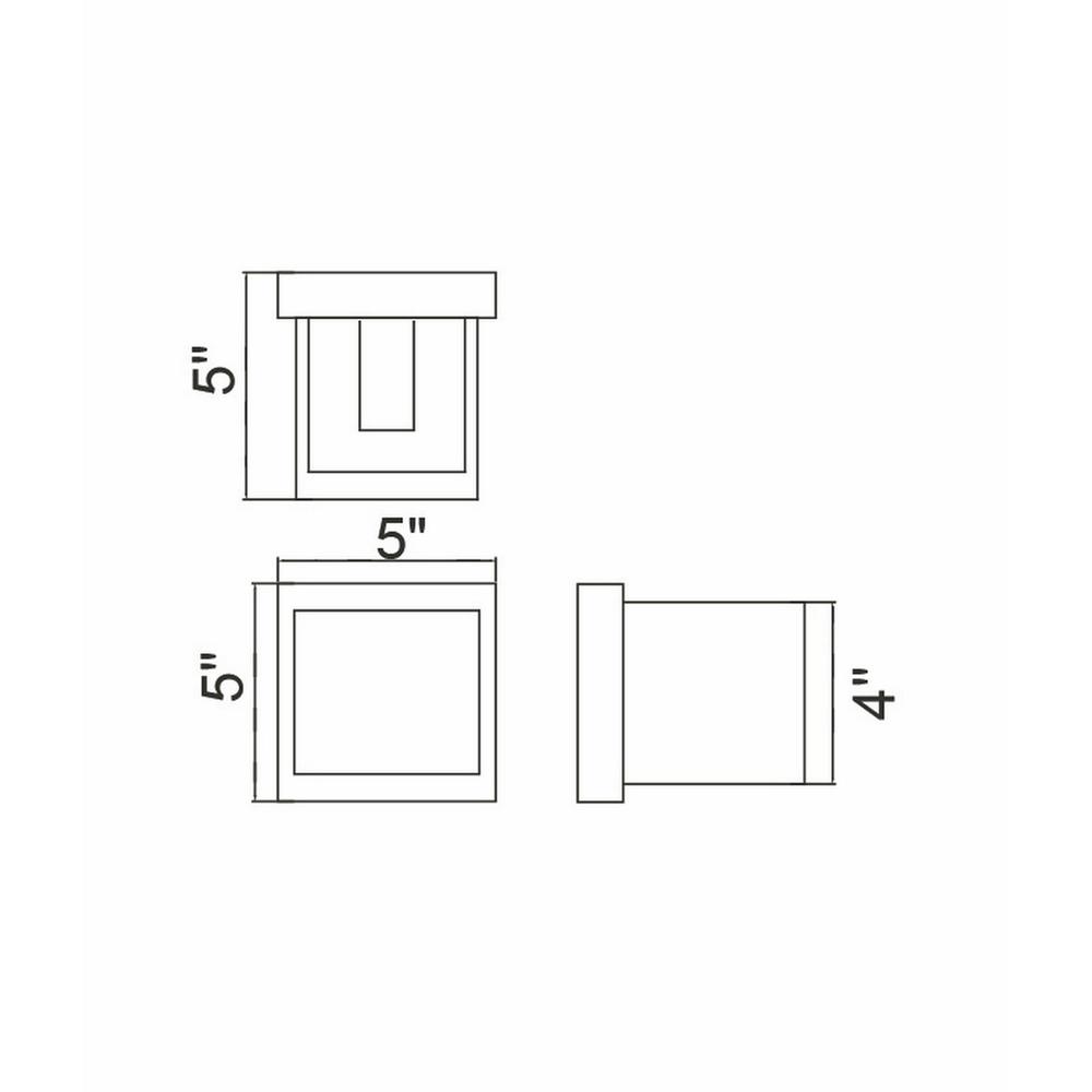 Lilliana Integrated LED Sqaure White Wall Sconce