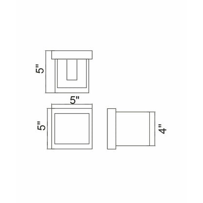 Lilliana Integrated LED Sqaure White Wall Sconce