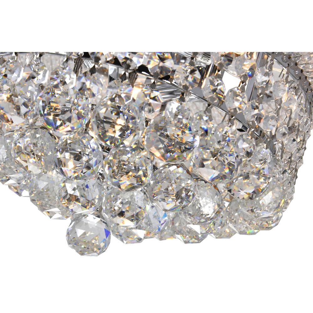 Empire 3 Light 12in Chrome Flush Mount with Crystals