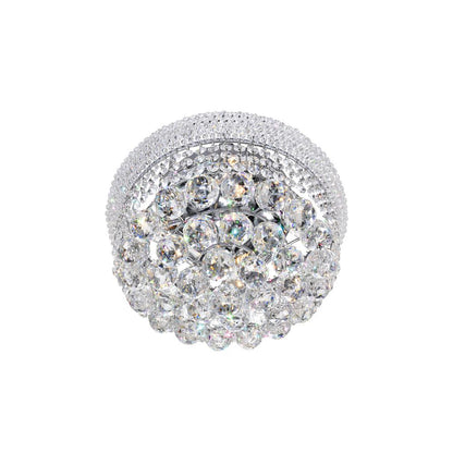 Empire 4 Light 14in Chrome Flush Mount with Crystals