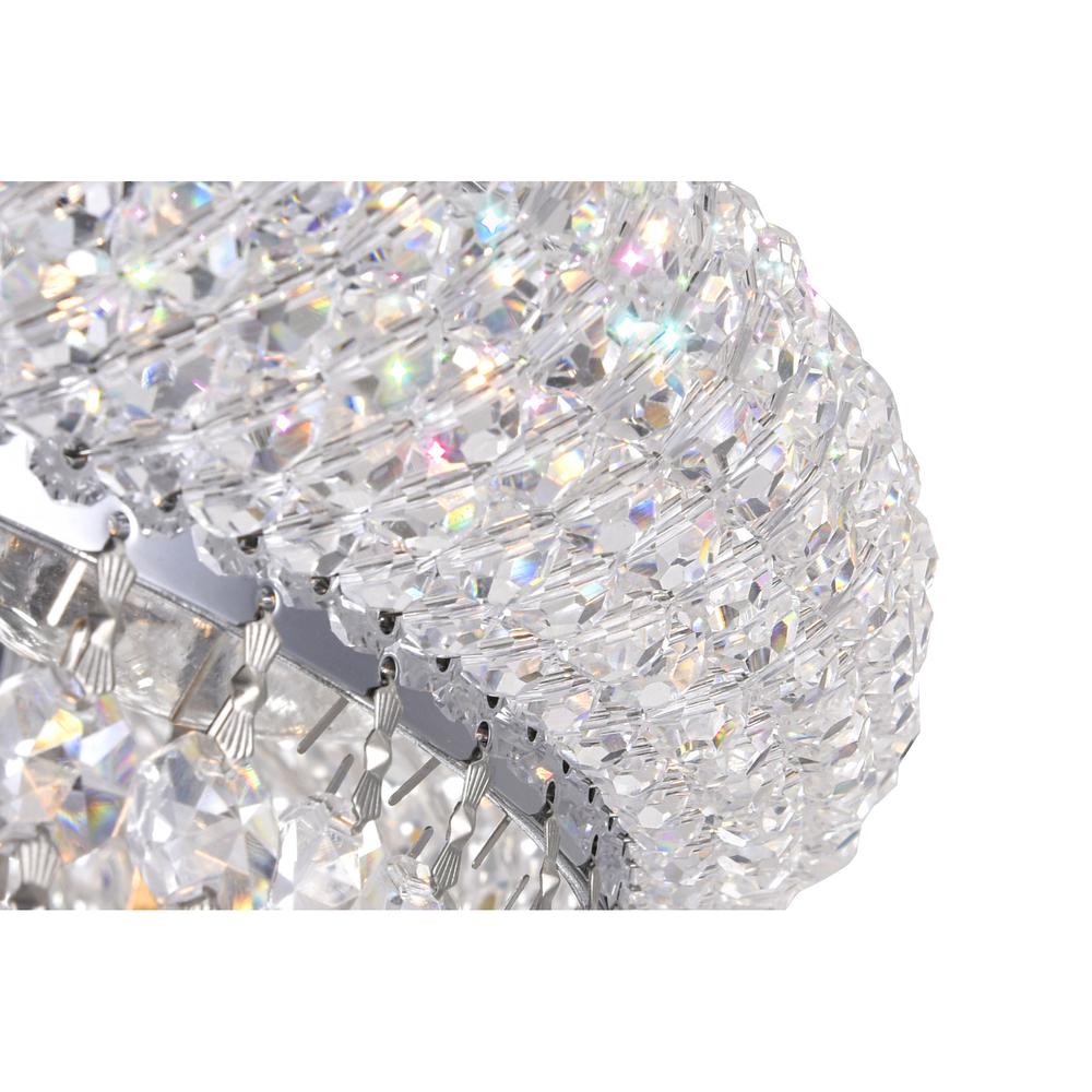 Empire 4 Light 14in Chrome Flush Mount with Crystals