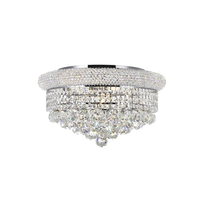 Empire 8 Light 20in Chrome Flush Mount with Crystals