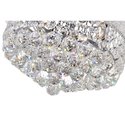 Empire 8 Light 20in Chrome Flush Mount with Crystals