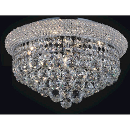 Empire 8 Light 20in Chrome Flush Mount with Crystals