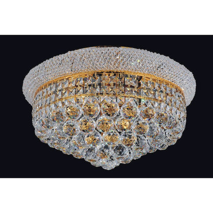 Empire 8 Light 20in Gold Flush Mount with Crystals
