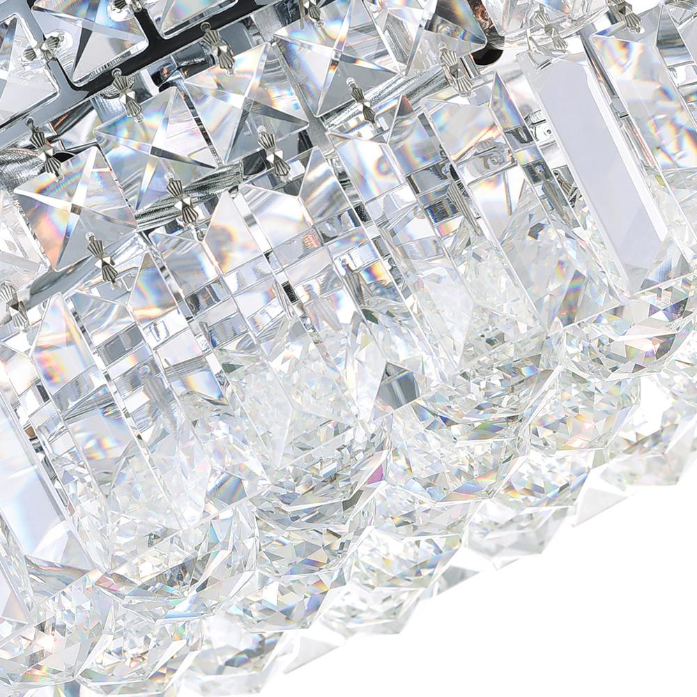 Colosseum 5 Light 16in Chrome Flush Mount with Crystals