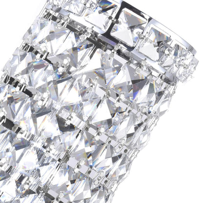 Colosseum 2 Light 5in Chrome Bathroom Sconce with Crystals