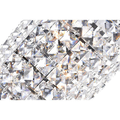 Colosseum 4 Light 6in Chrome Bathroom Sconce with Crystals