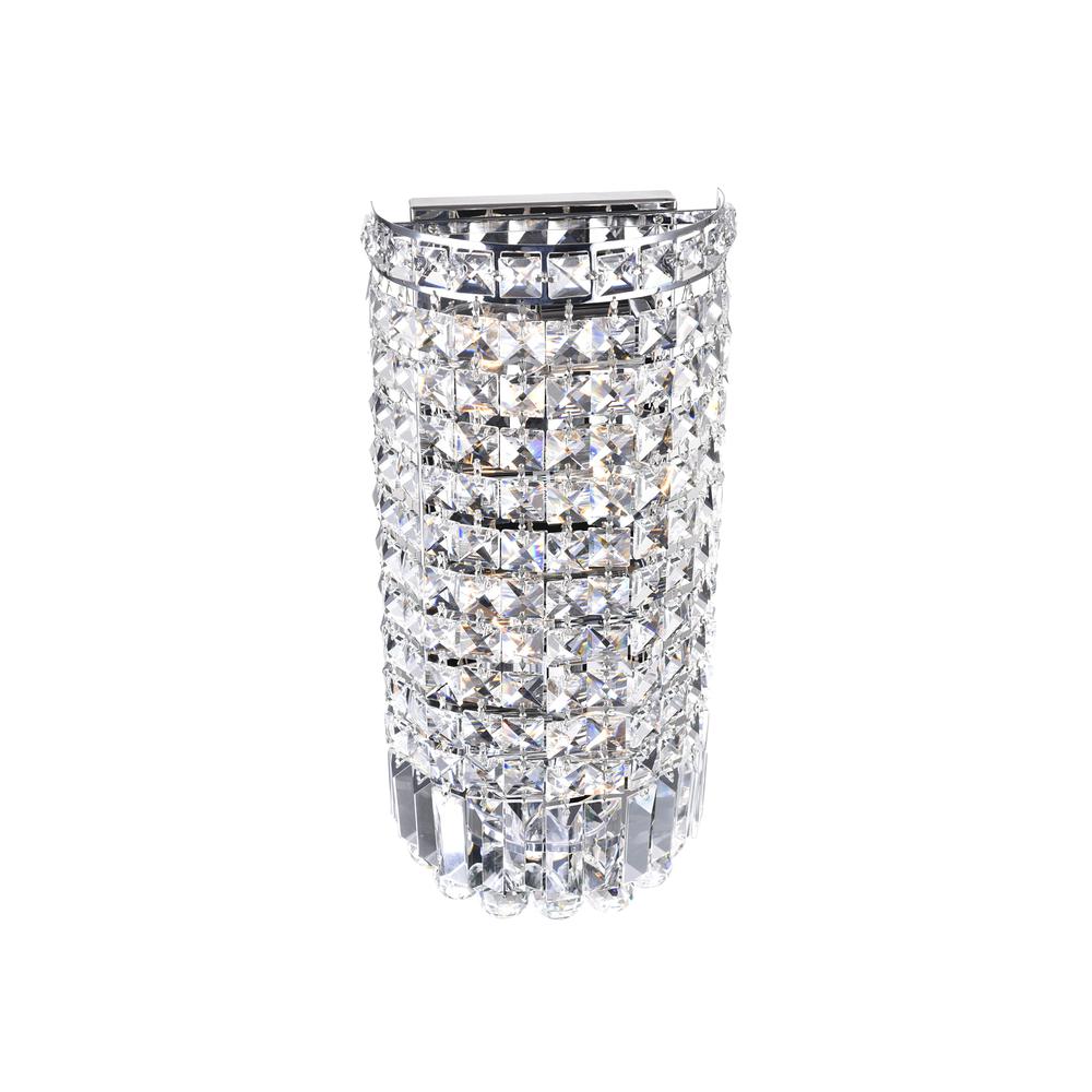 Colosseum 4 Light 6in Chrome Bathroom Sconce with Crystals
