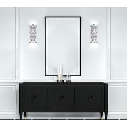 Colosseum 4 Light 6in Chrome Bathroom Sconce with Crystals
