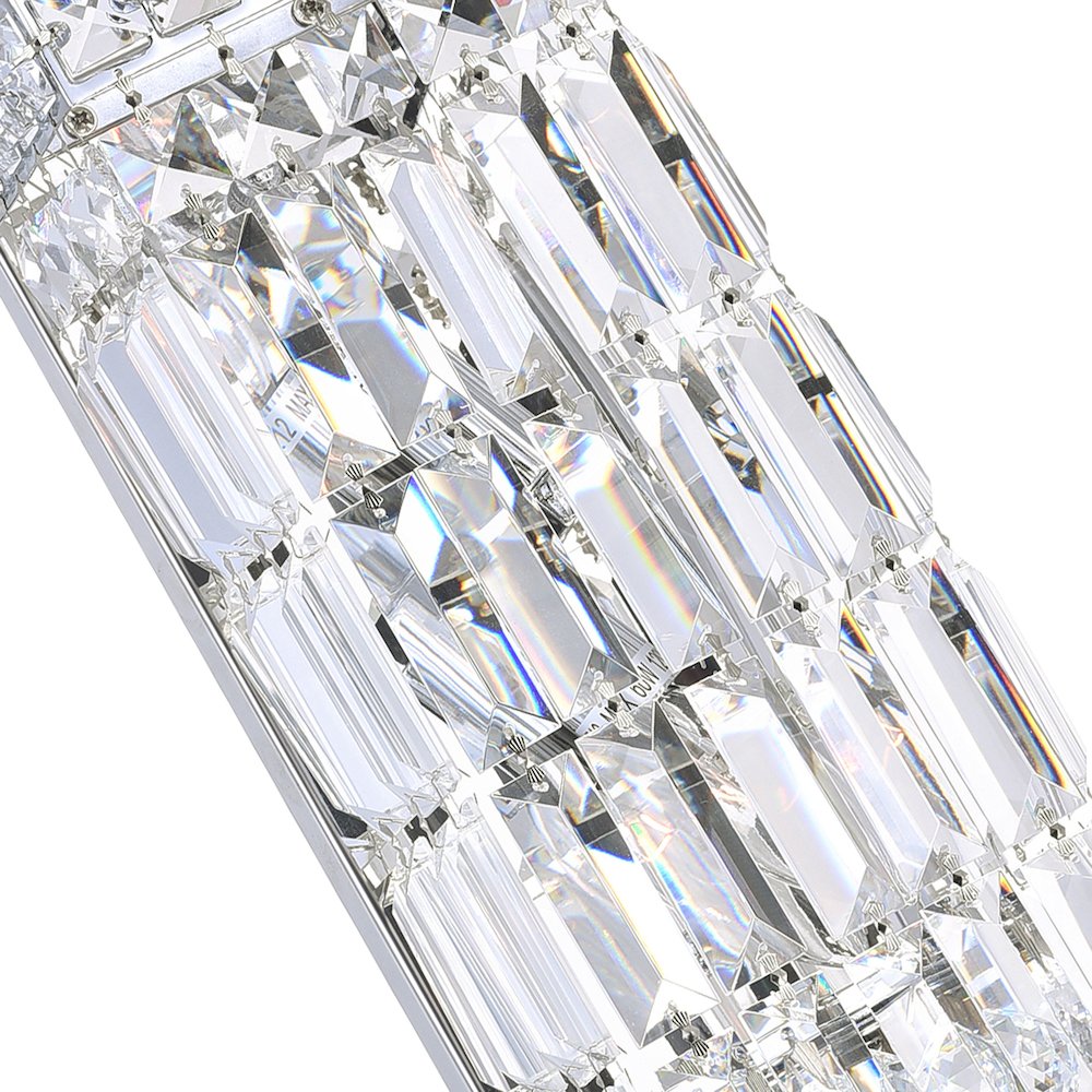 Colosseum 2 Light 5in Chrome Bathroom Sconce with Crystals