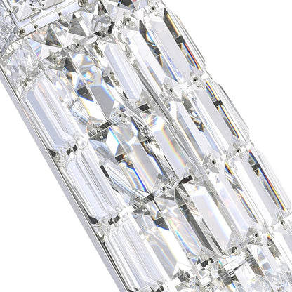 Colosseum 2 Light 5in Chrome Bathroom Sconce with Crystals