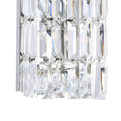 Colosseum 2 Light 5in Chrome Bathroom Sconce with Crystals