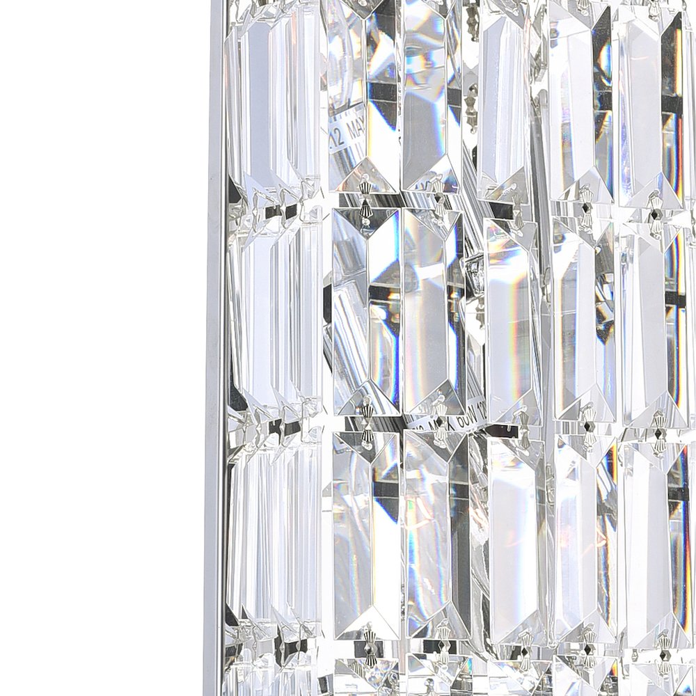 Colosseum 2 Light 5in Chrome Bathroom Sconce with Crystals