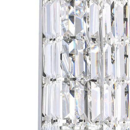 Colosseum 2 Light 5in Chrome Bathroom Sconce with Crystals