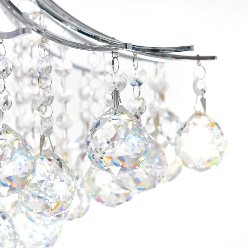 Princess 6 Light 20in Chrome Flush Mount with Crystals