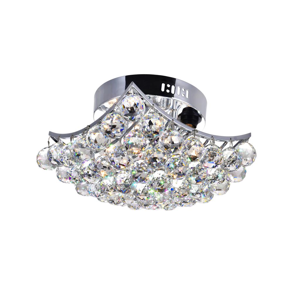 Queen 4 Light Flush Mount With Chrome Finish