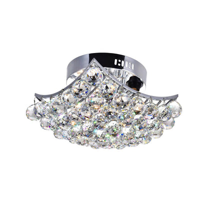 Queen 4 Light Flush Mount With Chrome Finish