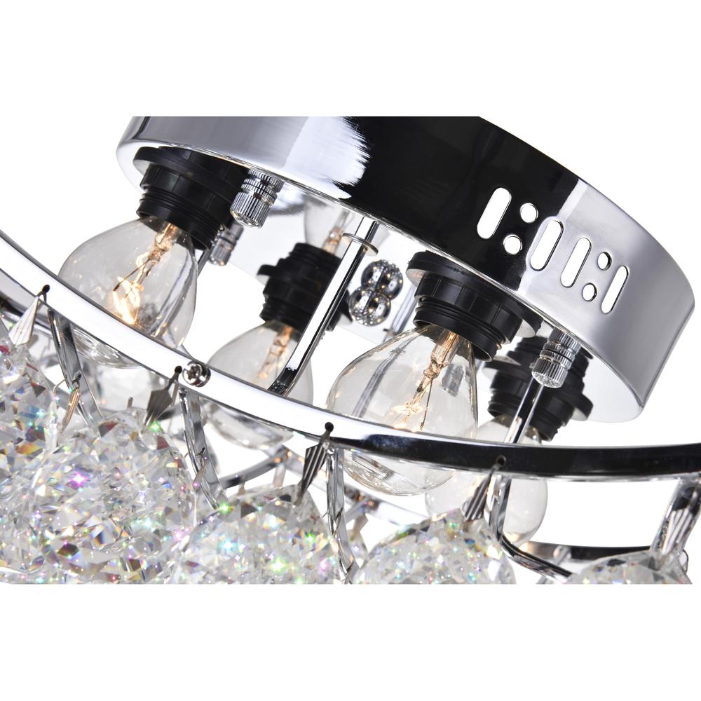 Queen 4 Light Flush Mount With Chrome Finish