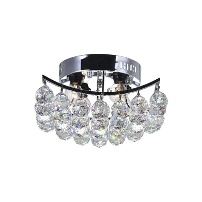 Queen 4 Light Flush Mount With Chrome Finish