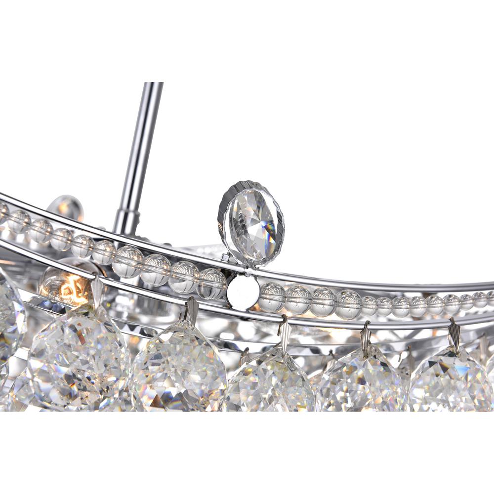 Jasmine 8 Light Down Chandelier With Chrome Finish