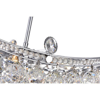 Jasmine 8 Light Down Chandelier With Chrome Finish