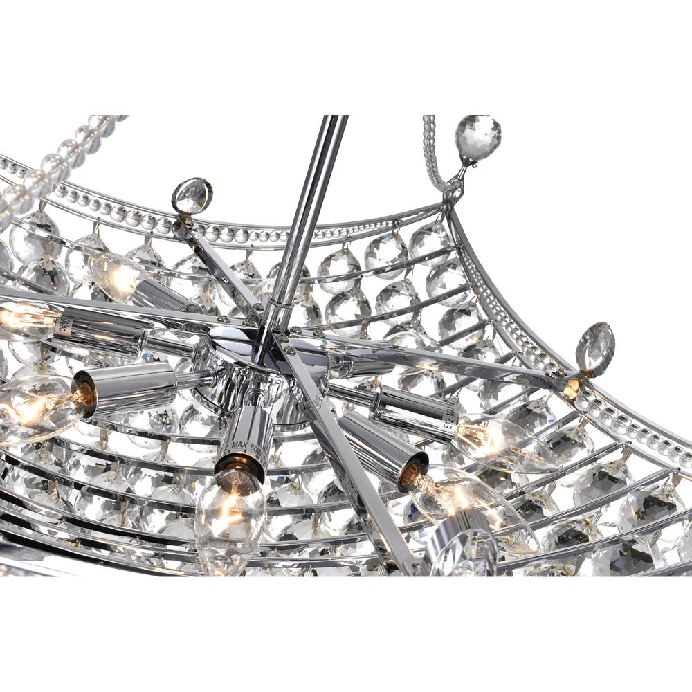 Jasmine 8 Light Down Chandelier With Chrome Finish