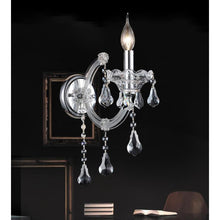 Maria Theresa 1 Light 5in Chrome Wall Sconce with Crystals