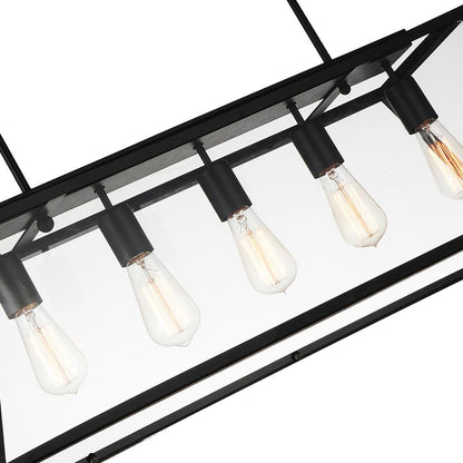 Alyson 5 Light Black Chandelier
