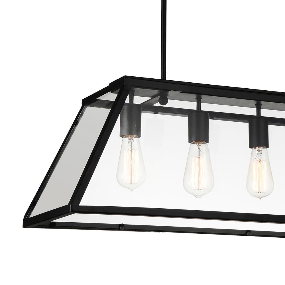 Alyson 5 Light Black Chandelier
