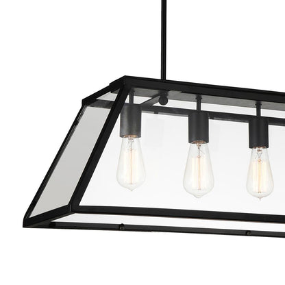 Alyson 5 Light Black Chandelier