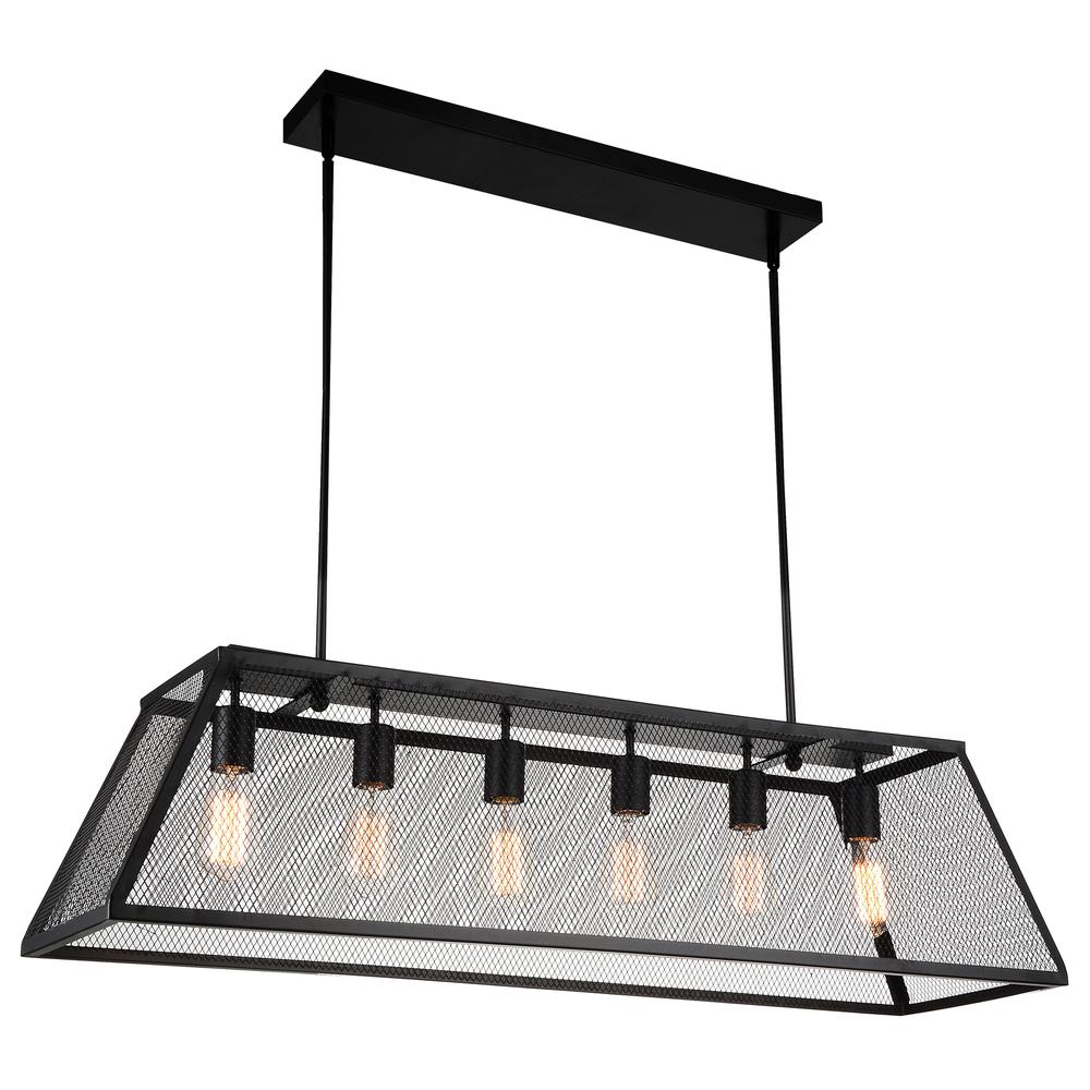 Alyson 6 Light Black Chandelier
