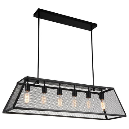 Alyson 6 Light Black Chandelier