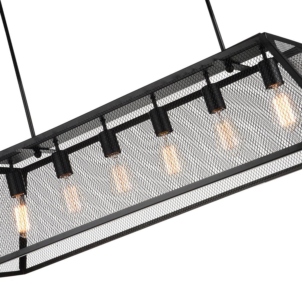 Alyson 6 Light Black Chandelier