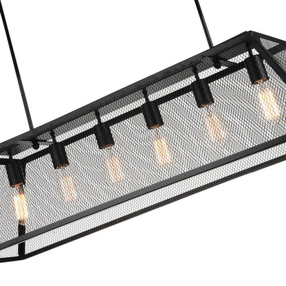 Alyson 6 Light Black Chandelier