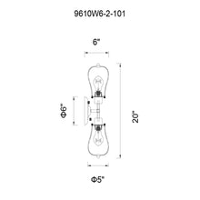 Tomaso 2 Light Black Wall Sconce