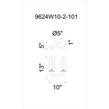 Benji 2 Light Wall Sconce With Black Finish