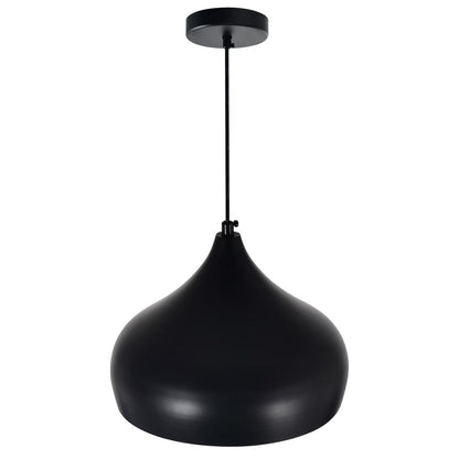 Dynamic 1 Light 13in Black Down Pendant