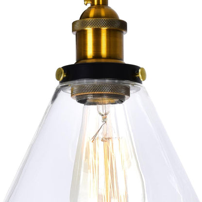 Eustis 2 Light 15in Black & Gold Vanity Light