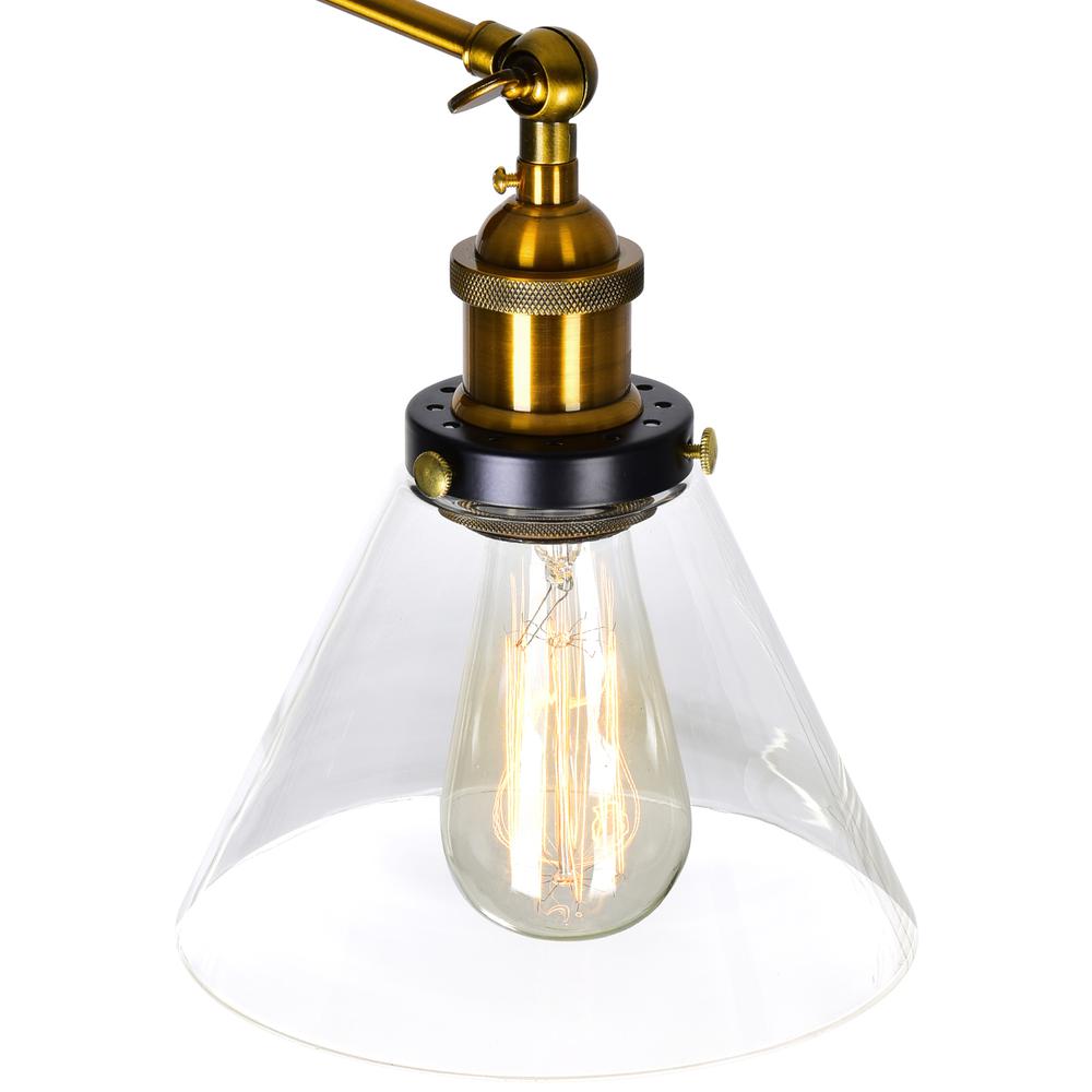 Eustis 2 Light 15in Black & Gold Vanity Light