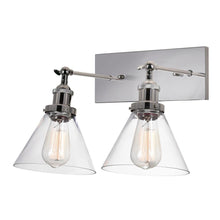 Eustis 2 Light 15in Polished Nickel Vanity Light