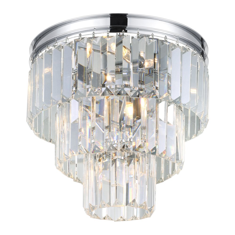Weiss 8 Light Flush Mount With Chrome Finish