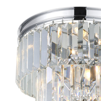 Weiss 8 Light Flush Mount With Chrome Finish