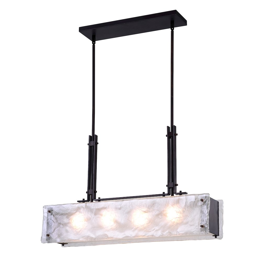 Assunta 4 Light Chandelier With Black Finish