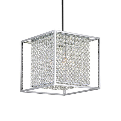 Cube 3 Light Chandelier With Chrome Finish