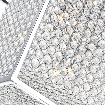 Cube 3 Light Chandelier With Chrome Finish