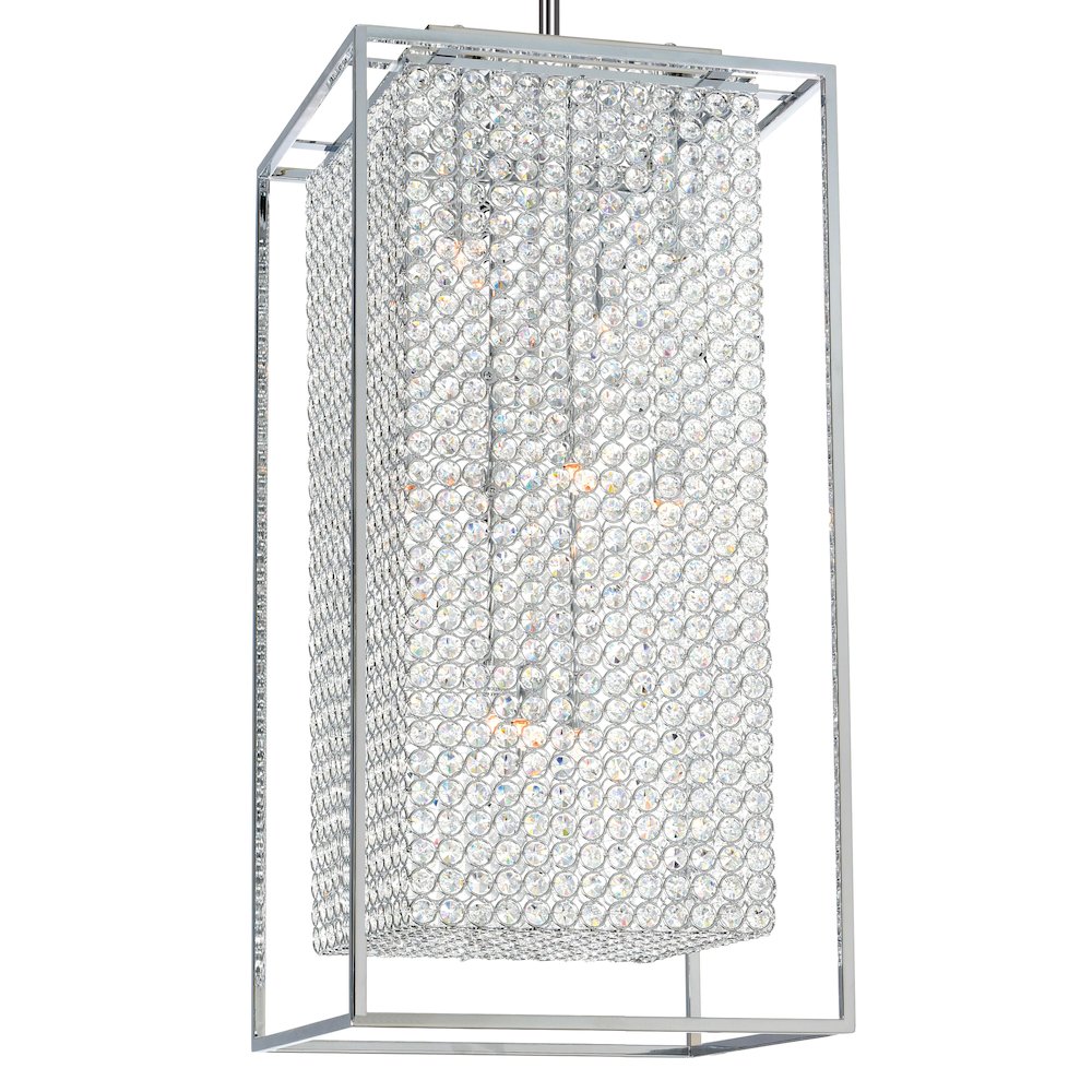 Cube 11 Light Chandelier With Chrome Finish