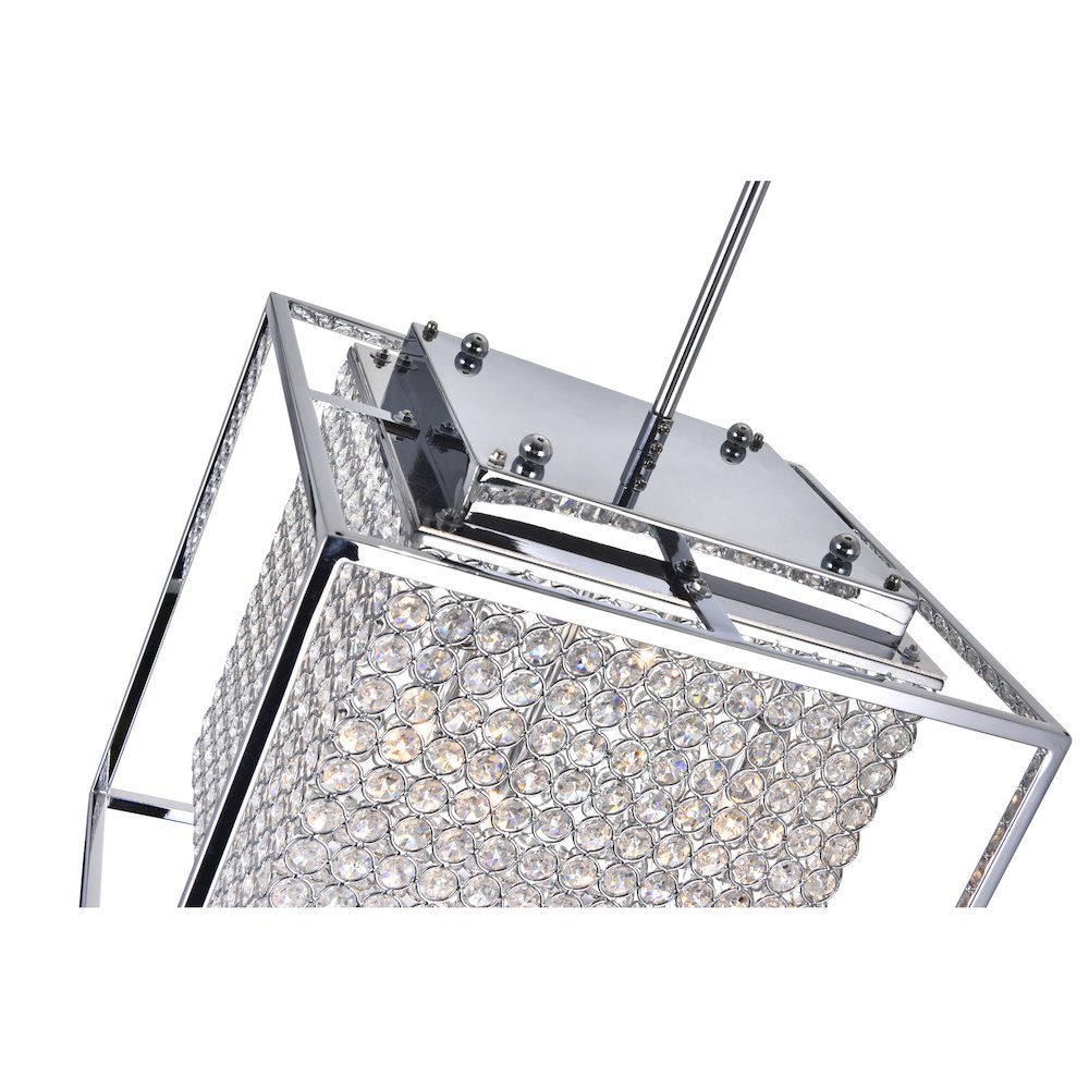 Cube 5 Light Chandelier With Chrome Finish